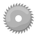 Sawblade vector icon.Cartoon vector icon isolated on white background sawblade.