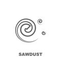 Sawdust icon. Element of row matterial icon. Thin line icon for website design and development, app development. Premium icon Royalty Free Stock Photo