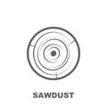 Sawdust icon. Element of row matterial icon. Thin line icon for website design and development, app development. Premium icon Royalty Free Stock Photo