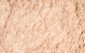 Sawdust or wood dust texture background. Wood sawdust background closeup. Sawdust floor texture. Top view. Saw dust texture, close Royalty Free Stock Photo