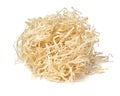 Sawdust wooden shavings isolated on the white background Royalty Free Stock Photo