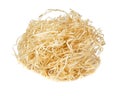 Sawdust wooden shavings isolated on the white background Royalty Free Stock Photo