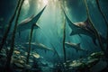 Sawfish Fish Underwater Lush Nature by Generative AI