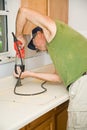 Sawing Formica Counter Royalty Free Stock Photo