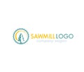 Sawmill logo, vector mark