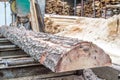 Sawmill production cutting wood