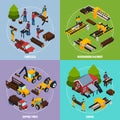 Sawmill 2x2 Isometric Design Concept