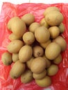 Bunch of sawo fruit of Indonesia Royalty Free Stock Photo
