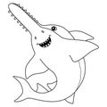 Sawshark Isolated Coloring Page for Kids Royalty Free Stock Photo