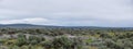 Sawtooth Mountains National Forest Landscape stormy panorama from South headed to Sun Valley, view of rural grazing land, Sagebrus