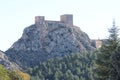 Almohad castle of Sax located on top of a large rock. Sax, Alicante, Spain