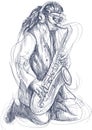 Sax player