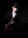 Sax Player 5 Royalty Free Stock Photo