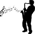 Sax player illustration