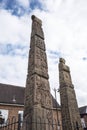 The Saxon Crosses on the Market Square of Sandbach