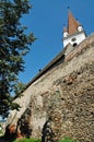 Saxon fortified church. Cristian, Transylvania Royalty Free Stock Photo