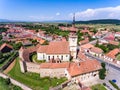 Saxon Fortified Church in Sanpetru village in Transylvania Roman