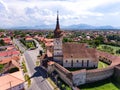 Saxon Fortified Church in Sanpetru village in Transylvania Roman