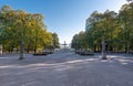 The Saxon Garden Park in Warsaw, Poland. Fountain in Background Royalty Free Stock Photo