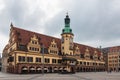 Saxon Renaissance building of the Old Town Hall on the Market Place in Leipzig Royalty Free Stock Photo
