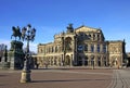 Saxon State Opera house at Theaterplatz in Dresden