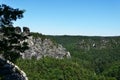 Saxon Switzerland Bastei rocks in summer. Germany, Europe Royalty Free Stock Photo