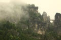 Saxon Switzerland in mist