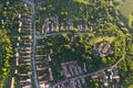 Aerial photography of Viscri village, Romania Royalty Free Stock Photo