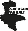 Saxony-Anhalt map with german title