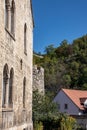 Saxony Anhalt, view from the historic center in autumn in Freyburg / Unstrut with churches and other houses