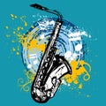 Saxophone design Royalty Free Stock Photo