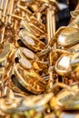 Saxophone details Royalty Free Stock Photo