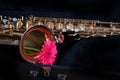 Saxophone with flower