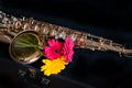 Saxophone with flower