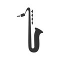 Saxophone glyph icon Royalty Free Stock Photo