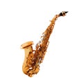 Saxophone - Golden alto saxophone classical Royalty Free Stock Photo