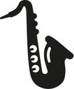 Saxophone icon comic style