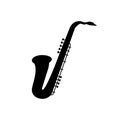 Saxophone icon vector. Sax illustration sign. Music symbol. jazz logo. Royalty Free Stock Photo