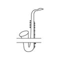 Saxophone icon vector. Sax illustration sign. Music symbol. jazz logo. Royalty Free Stock Photo