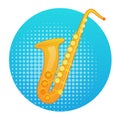 Saxophone Icon Wind Music Instrument Concept Royalty Free Stock Photo