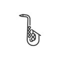 Saxophone line icon