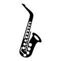 Saxophone logotype music instrument icon symbol vector illustration Royalty Free Stock Photo