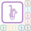 Saxophone outline simple icons