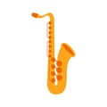 Saxophone, Part Of Musical Instruments Set Of Realistic Cartoon Vector Isolated Illustrations