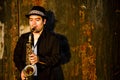 Saxophone Player Royalty Free Stock Photo