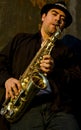 Saxophone Player Royalty Free Stock Photo