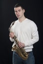 Saxophone Player Royalty Free Stock Photo