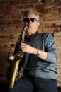 Saxophone Player Royalty Free Stock Photo