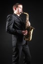 Man playing saxophone Royalty Free Stock Photo