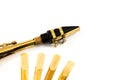 Saxophone Reed & Mouthpiece Royalty Free Stock Photo